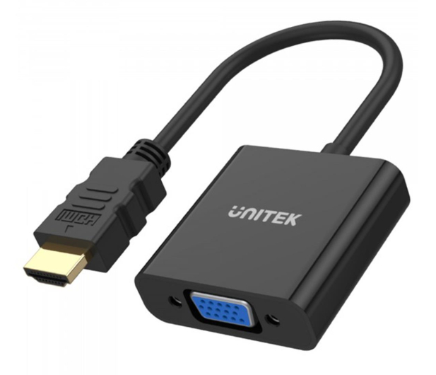 UNITEK Adapter HDMI - VGA, Audio (Jack 3.5mm) Y-6333 - 326082 - zdjęcie